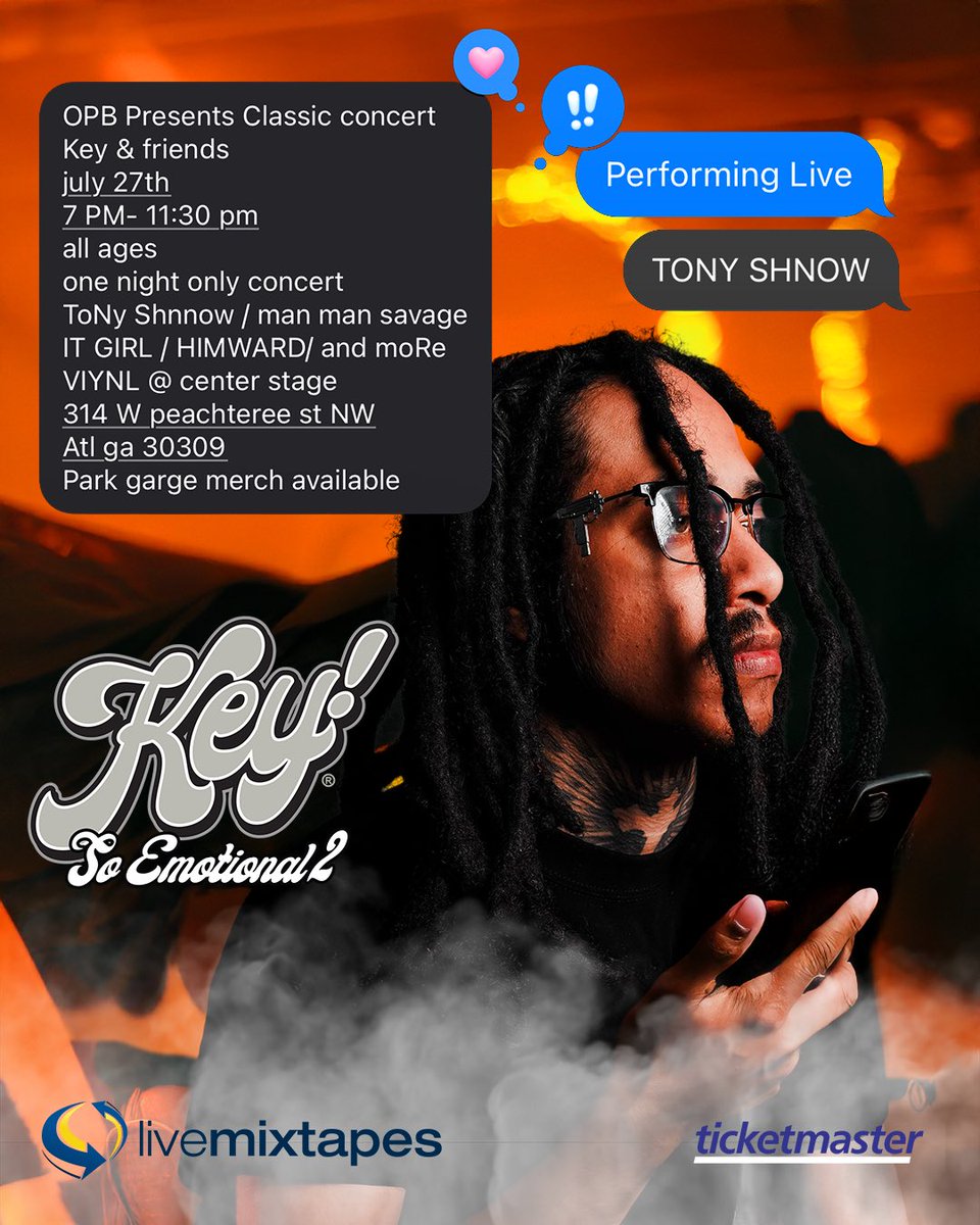 FATMANKEY's tweet image. Atl July 27 @CenterStageAtl
KEY! & FRIENDS
GET YOUR TICKETS EARLY
ticketmaster.com/key-friends-at…
Thanks for your constant support !!