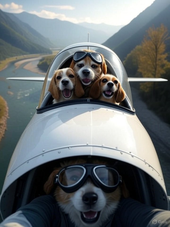 3 frens doing some mountain flying