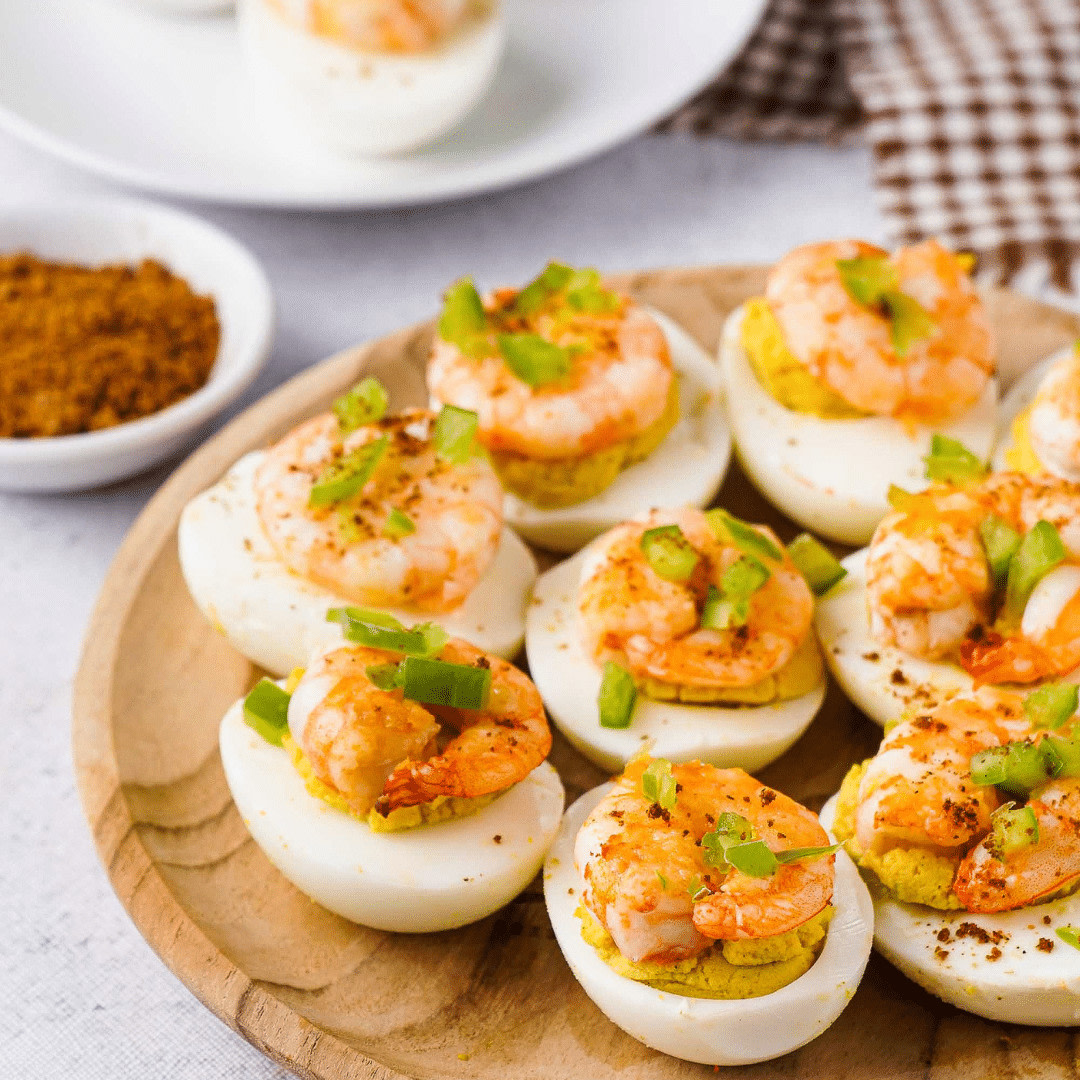 These Cajun Deviled Eggs with Shrimp are spicy, succulent, &amp; refreshing with every bite!   bit.ly/2PRS42c
