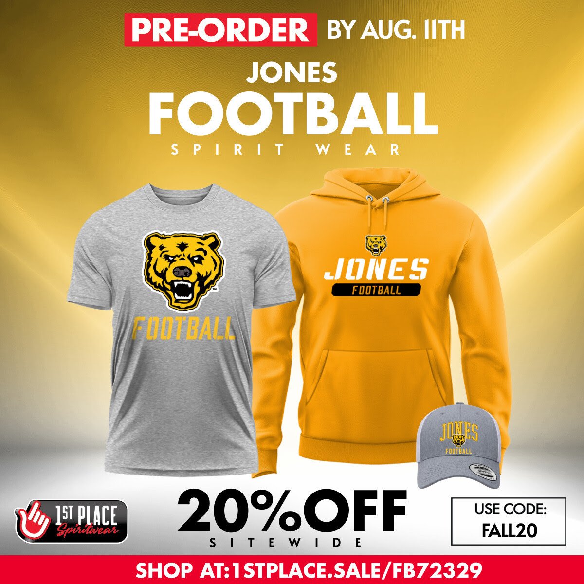 Pre-Order your Jones Football fan gear now! All orders ship directly to your home within days to have before the start of the season! Save 20% sitewide with code FALL20! Shop Now!