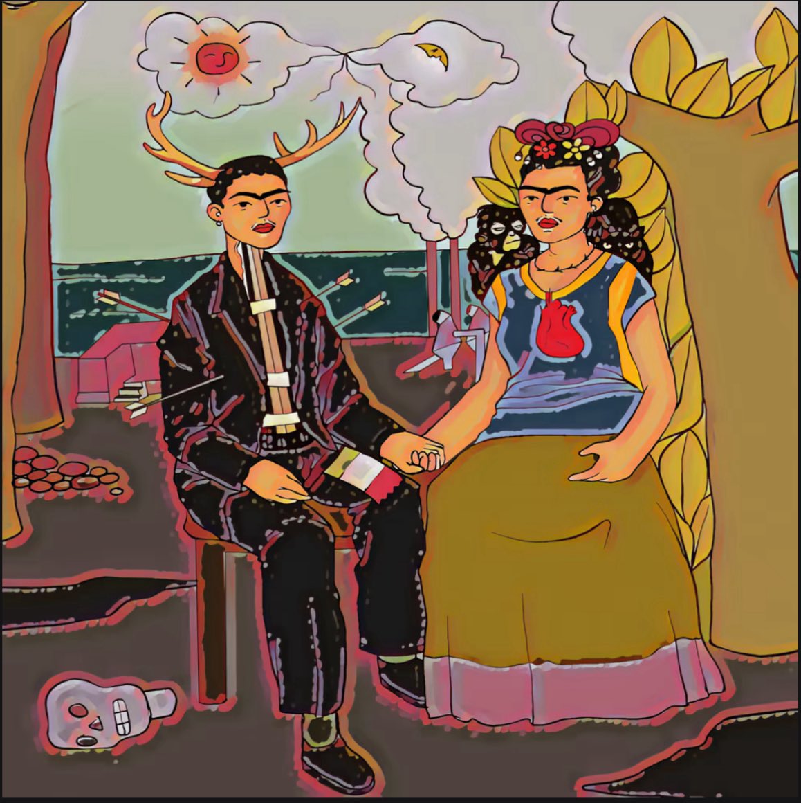 <a href="/elmonx_official/">ElmonX</a> dropping these incredible <a href="/sheeple_herd/">Sheeple</a> Frida Kahlo pieces. I played fair &amp; was able to get one. Thanks to the incredible team 🙏