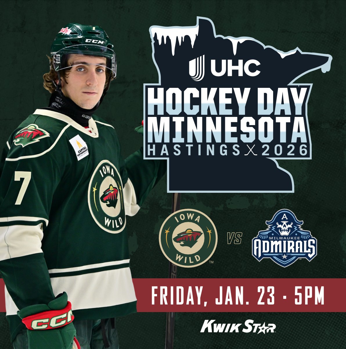 IAWild's tweet image. Hey Minnesota, save us some hotdish β the Iowa Wild are joining the party! π€© π βοΈ
More info on the Iowa Wild Outdoor Classic at Hockey Day Minnesota π--> pulse.ly/lx460evw4o
#WildTerritory x @HockeyDayMN