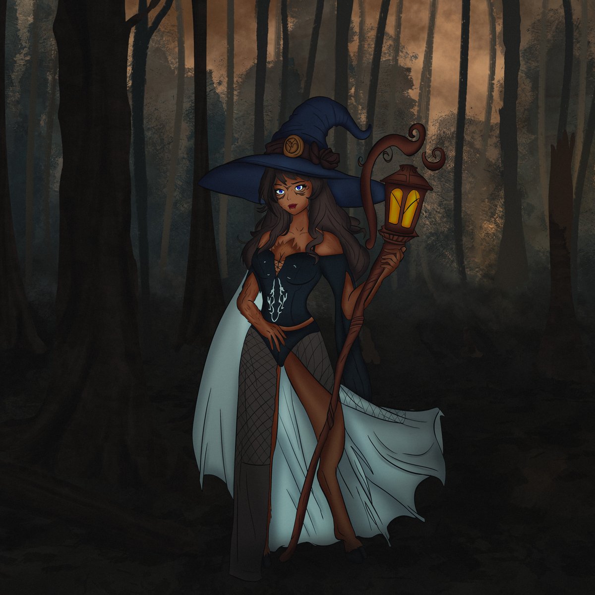 Meet my latest creation a hauntingly beautiful witch, crafted from scratch for a client. From her spellbound eyes to the cursed charm she carries, every detail tells a dark tale.
#DigitalArtist  #witch  #DarkFantasy  #characterdesign  #conceptartist  #originalcharacter