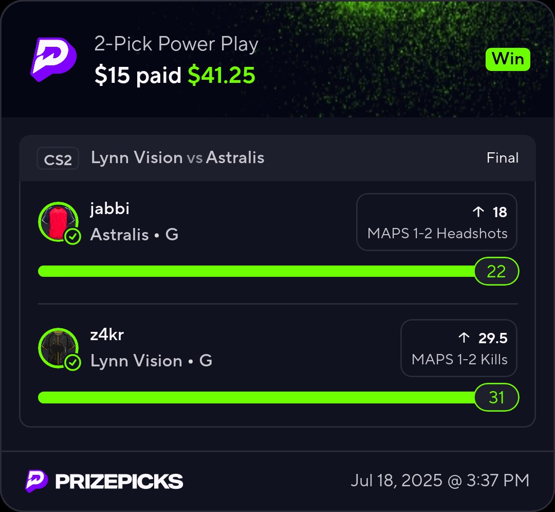 Cash the POTD  #PrizePicks  #cs2picks  #gamblingX  <a href="/Ice_Picks_/">ICE PICKS</a>
