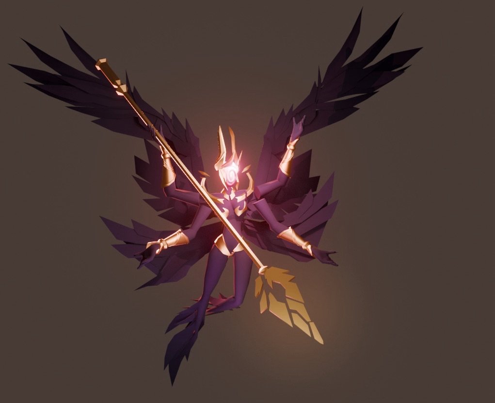 "I am not part of this world, child. This world is a part of me."

Enjoy this work-in-progress render of our next character: Valkyrie, the Great Archon! She will be playable in the next update and playtest, so don't miss it!