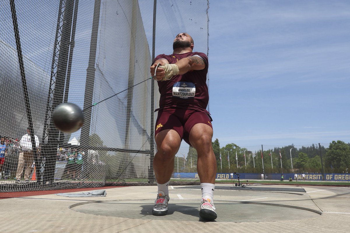 GopherCCTF's tweet image. HUGE opportunity in the next 36 hours for Angelos Mantzouranis 🇬🇷 #Bergen2025
The rising junior hammer thrower competes in the U23 @EuroAthletics Championships for Greece tomorrow! Qualification begins at 2 a.m. CT in Norway!
WATCH: z.umn.edu/akoy