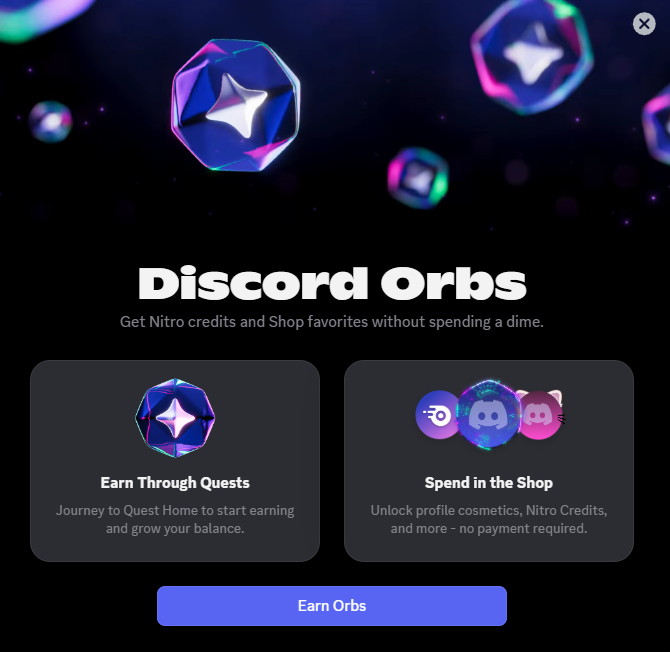 I DON'T WANT FUCKING ORBS OR QUATLOOS OR NITROUS OR WHATEVER STUPID SHIT DISCORD YOU ARE A FUCKING VOICE CHAT PLATFORM
