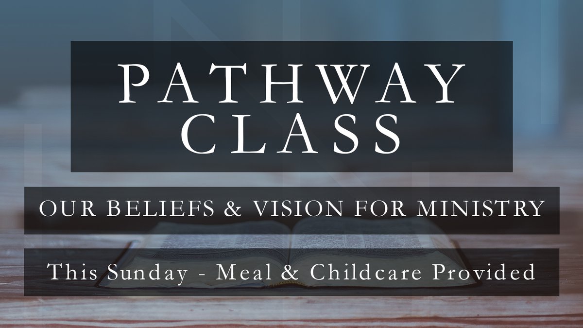 Take the Pathway Class this Sunday -- July 20th from 12:00-3:30 -- Find out more about our beliefs, history and vision for ministry. We will bring in lunch after morning worship and the class will end by 3:30. Childcare is provided. Click for details. - mailchi.mp/b0354dcd4d46/t…