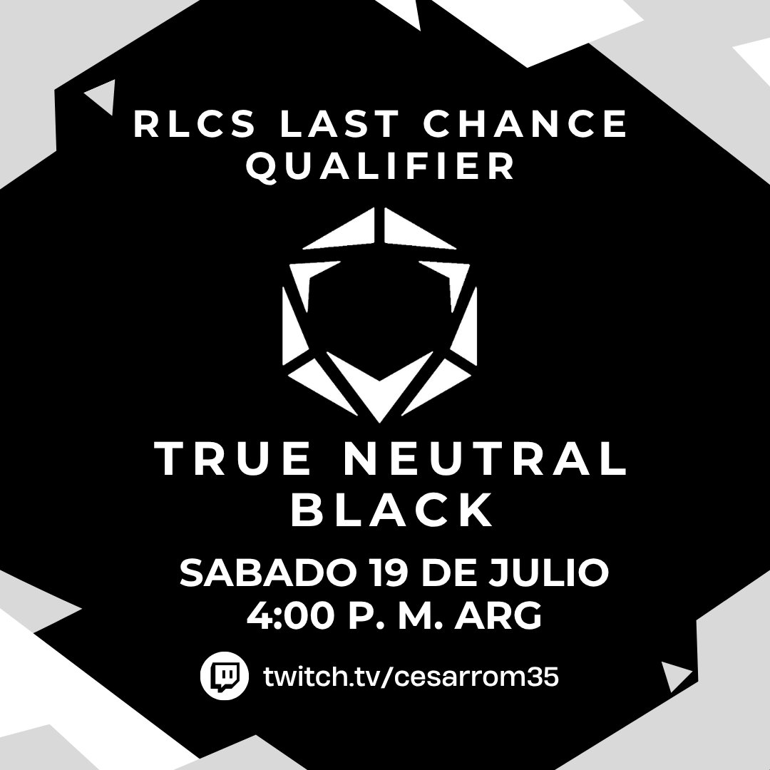 Mañana por última vez tenemos el inicio de la qualy de #RLCS de <a href="/trueneutralgg/">True Neutral</a>  black y vamos a apoyar más que nunca al equipo en esta última travesía junto a <a href="/santiagoram0n/">santi.</a>.
Roster

🇦🇷<a href="/kevinachorl/">Kevinacho</a> 
🇧🇷<a href="/ReisPlasma/">GPlasma</a>
🇧🇷<a href="/Follyrll/">Folly</a> 
🇦🇷<a href="/SrSke1etor/">Skeletor</a> (coach)