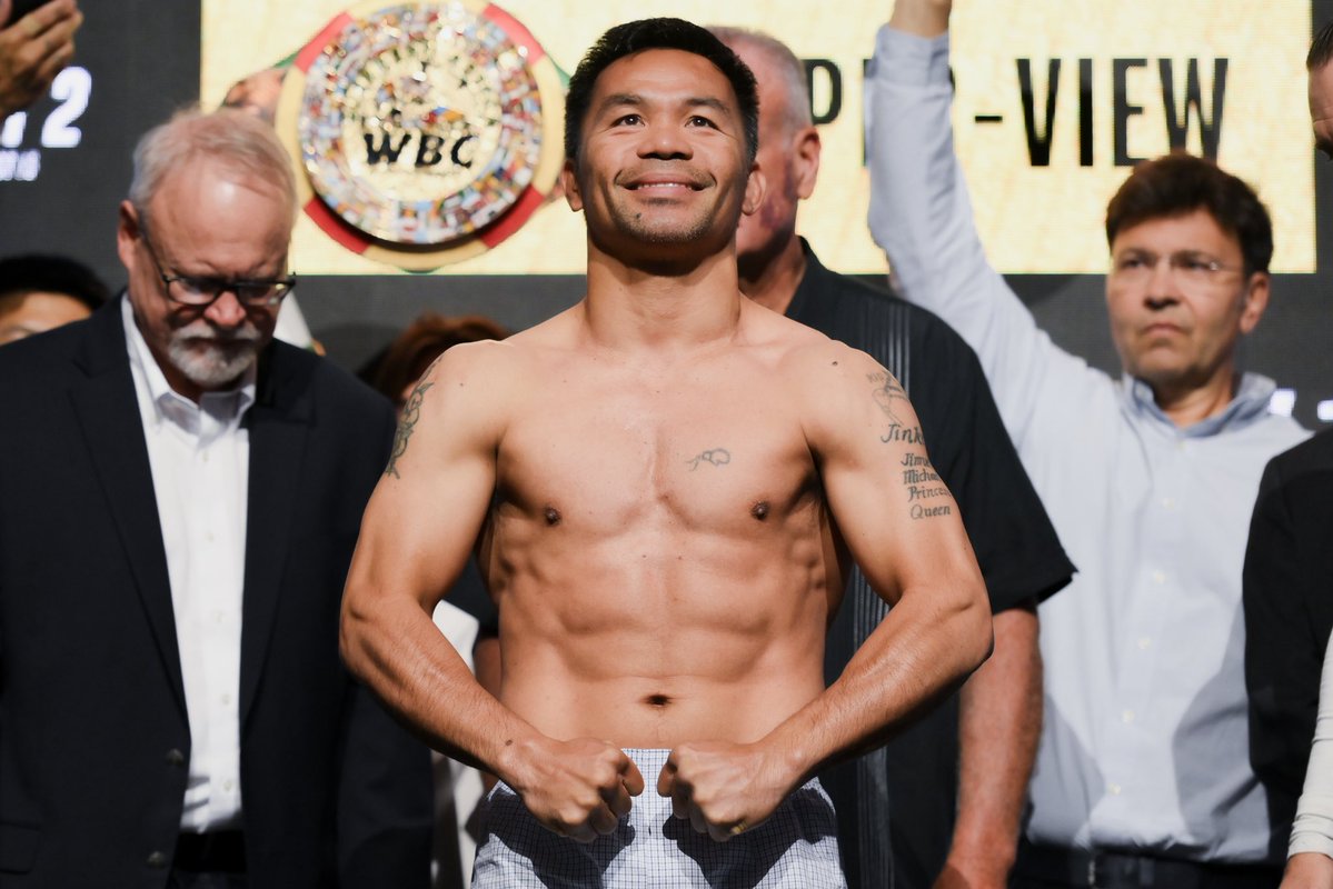 MannyPacquiao's tweet image. Let’s get ready to rumble! 👊🏽
#PacquiaoBarrios | July 19 | PBC PPV on @PrimeVideo