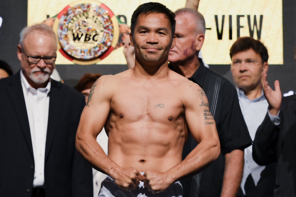 MannyPacquiao's tweet image. Let’s get ready to rumble! 👊🏽
#PacquiaoBarrios | July 19 | PBC PPV on @PrimeVideo