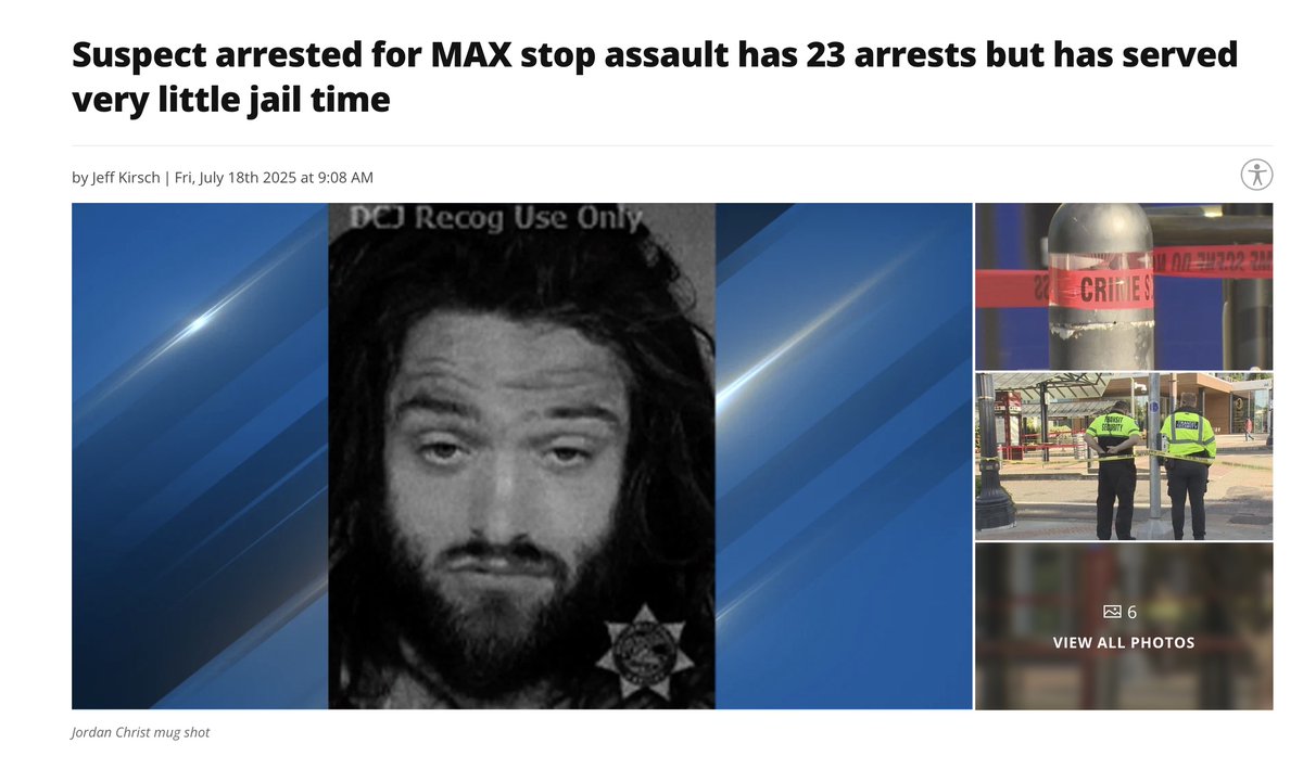 A man has died after he was brutally beaten at a public train station in Portland, Ore. on July 17.

The attack suspect, Jordan Christ, has been arrested at least 23 times in the Portland area for violent crimes and has served almost no jail time.
