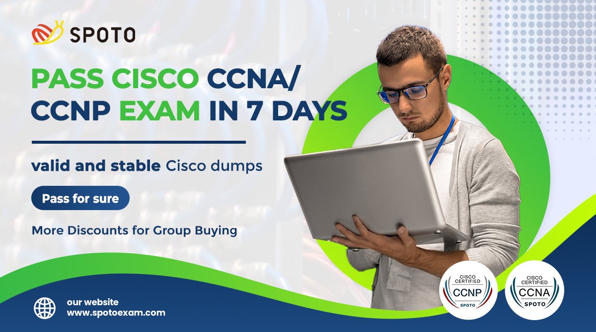 SPOTOTraining's tweet image. 🚀 Pass Cisco CCNA/CCNP in Just 7 Days – Guaranteed! Flexible Study anytime, anywhere!
#CiscoCCNA #CCNP #ITCertification #CiscoExams #SPOTOGuarantee

🎁 Get Free eBook: bit.ly/45ZIC7l

👥 Join Study Group: bit.ly/3Ms3ads
📲Contact admin: bit.ly/30RaScX