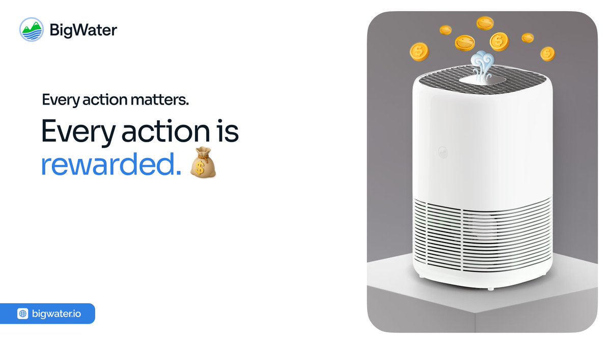 BigWater (@bigwprotocol) on Twitter photo What if every tree you planted…
Every breath you took…
Every drop of clean water delivered…
 …was rewarded and recorded forever?
That’s not a dream.
That’s $BIGW. What if every tree you planted…
Every breath you took…
Every drop of clean water delivered…
 …was rewarded and recorded forever?
That’s not a dream.
That’s $BIGW.