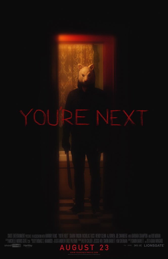 BatQuinn5801's tweet image. #NowWatching You’re Next
Tonight, the #FFBMovieNight folks and I are checking out a slasher from the early 2010s that I haven't seen in a very long time. I liked it when I first saw it, but I don't remember what happened in it.