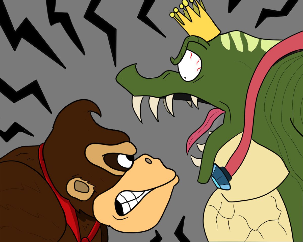 tatobamain's tweet image. Fate entangled, destined forever, yin and yang.
#donkeykong #DonkeyKongBananza #kingkrool #fanart