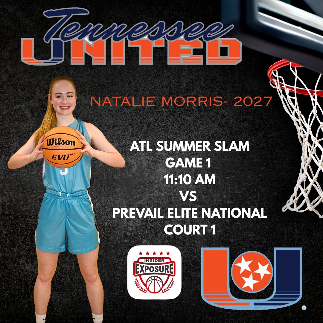 Hitting the courts tomorrow for Summer Slam in Atlanta. Can’t wait to get back to work with my teammates!! 
Make sure to check us out this weekend! <a href="/TNUnitedBall/">TNUnitedBasketball</a> <a href="/InsiderExposure/">InsiderExposure</a> <a href="/e3elitevertimax/">E3 Elite Vertimax / Sports Training</a> <a href="/NautilusExpress/">Nautilus Express Girls Basketball</a> <a href="/PGHVirginia/">Prep Girls Hoops Virginia</a> <a href="/MMBR_CoachGBell/">Major Movez Basketball Review #MMBR</a> <a href="/JrAllStar_VA/">Virginia Jr. All-Star GBB</a> <a href="/TommyHuffman11/">Tommy Huffman</a>