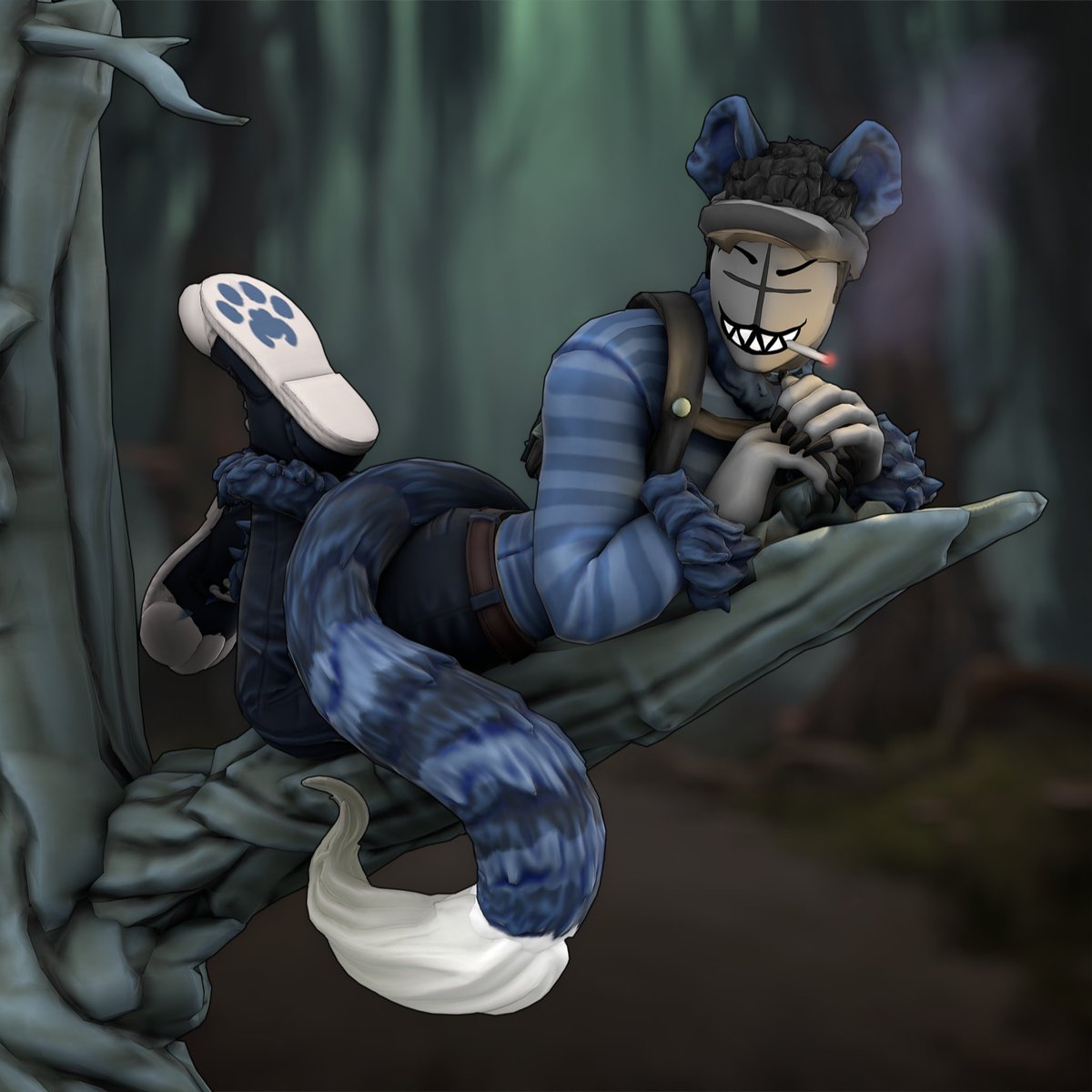 thechonkykitty's tweet image. A while ago, I started designing the MadCom characters around Alice in Wonderland.
Here is Deimos as the Cheshire Cat
#madnesscombat #madnesscombatfanart