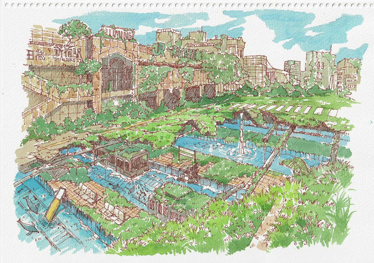TOKYO_GENSO's tweet image. 『東京幻想 2025 スケッチ展』開催中
自分で言うのもアレですが、大変希少な水彩原画(もちろん一点モノである)を展示販売しております。
お見逃しなく。
7/23まで(明日20日は14:00~15:00まで作家在廊予定)
銀座シックス6F 蔦屋書店内
store.tsite.jp/ginza/event/ar…