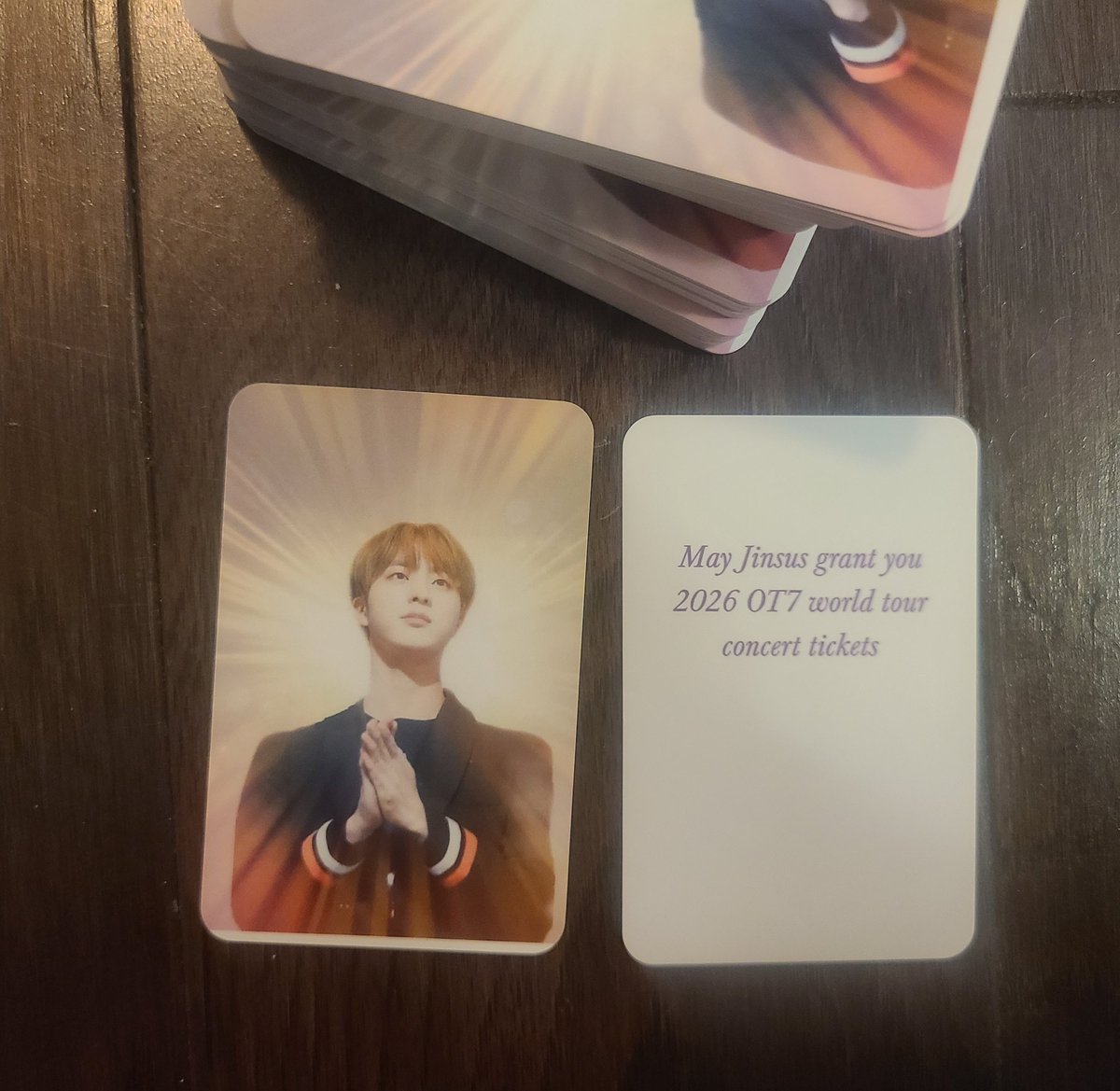 Ajshdksl one of my freebies for Jin in Newark arrived and it's more unhinged than I anticipated 😭😭