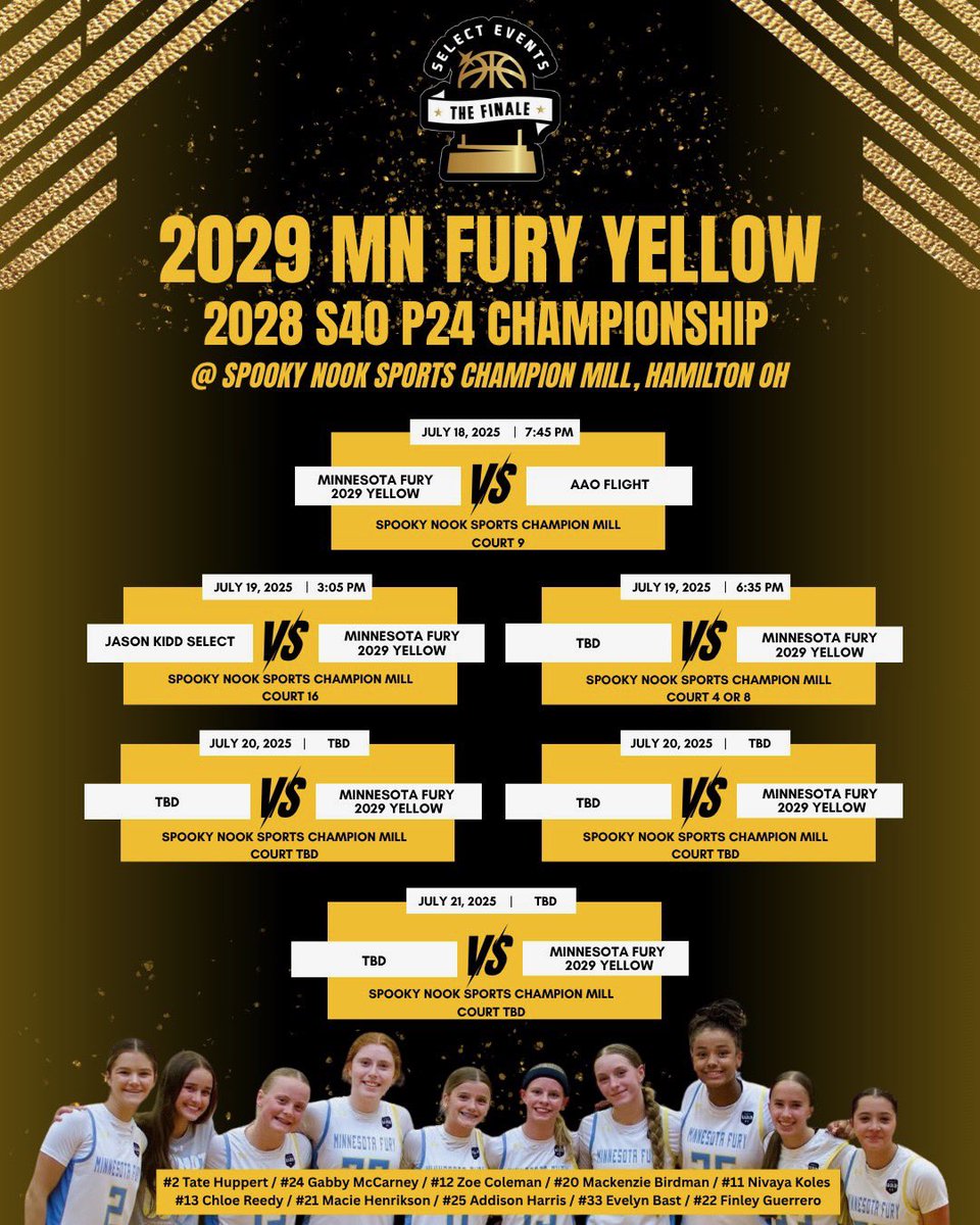 gPrep's tweet image. Minnesota Fury 2029 Yellow is playing up at the 15U Power 24 Select event in Cincinnati and is off to a dramatic start. The team secured their opening win in thrilling fashion, edging out their opponent 32-30 thanks to a buzzer-beating three-pointer from Macie Henrikson!
#Fury14U