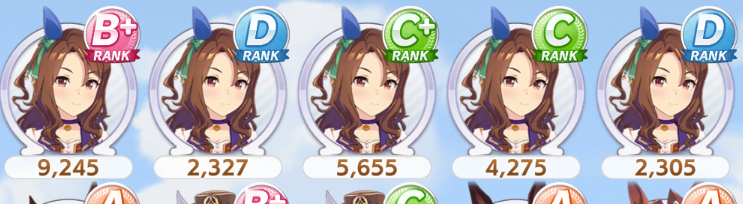 EleeLB's tweet photo. My recent King Halo upgrade attempt run in #umamusume . 5th attempt finally won but not ending up close to what I was imagining. https://t.co/pX9YHgPUi8