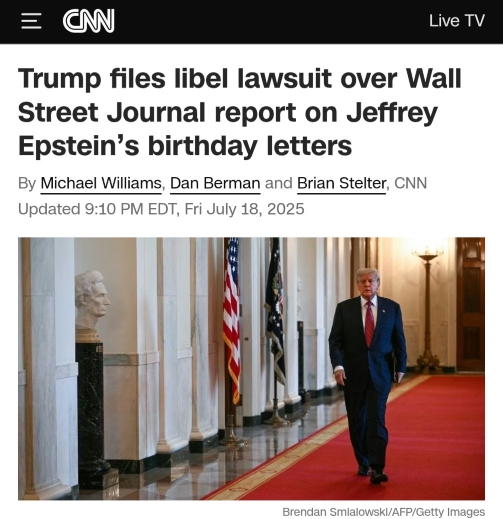 sethbannon's tweet image. The President of the United States is suing one of America’s most respected newspapers over critical reporting.
I’m sure all the free speech warriors on the right will rush to condemn this.
Right?
Right?