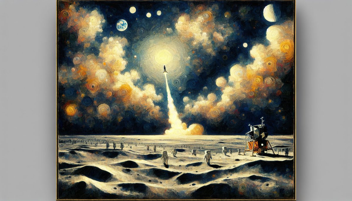 Apollo 11 safely enters lunar orbit, preparing for humanity's first Moon landing - July 19, 1969 
#Apollo11 #MoonMission #OKeeffe #OnThisDay