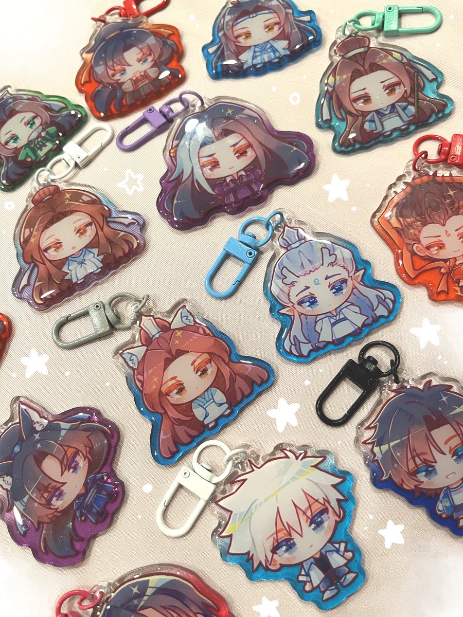 03rin__'s tweet photo. got some danmei and donghua acrylic charms! ☆ https://t.co/fStWTadyVa
