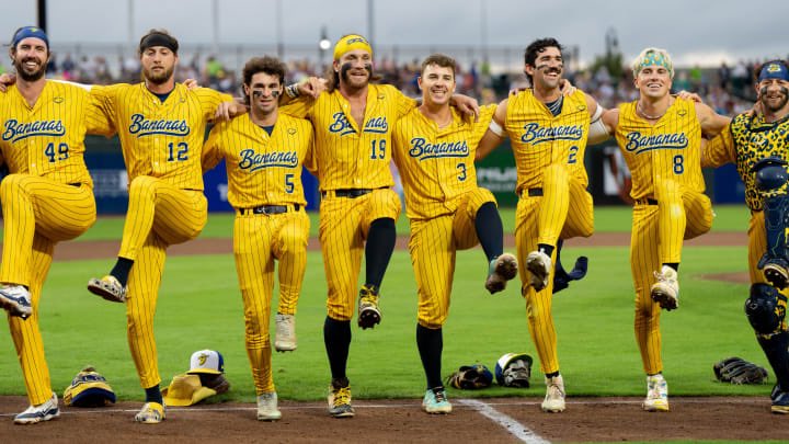 GoalieGearNerd's tweet image. Currently sitting at a sold out and absolutely electric @TheSavBananas game. Will we ever see a hockey equivalent?