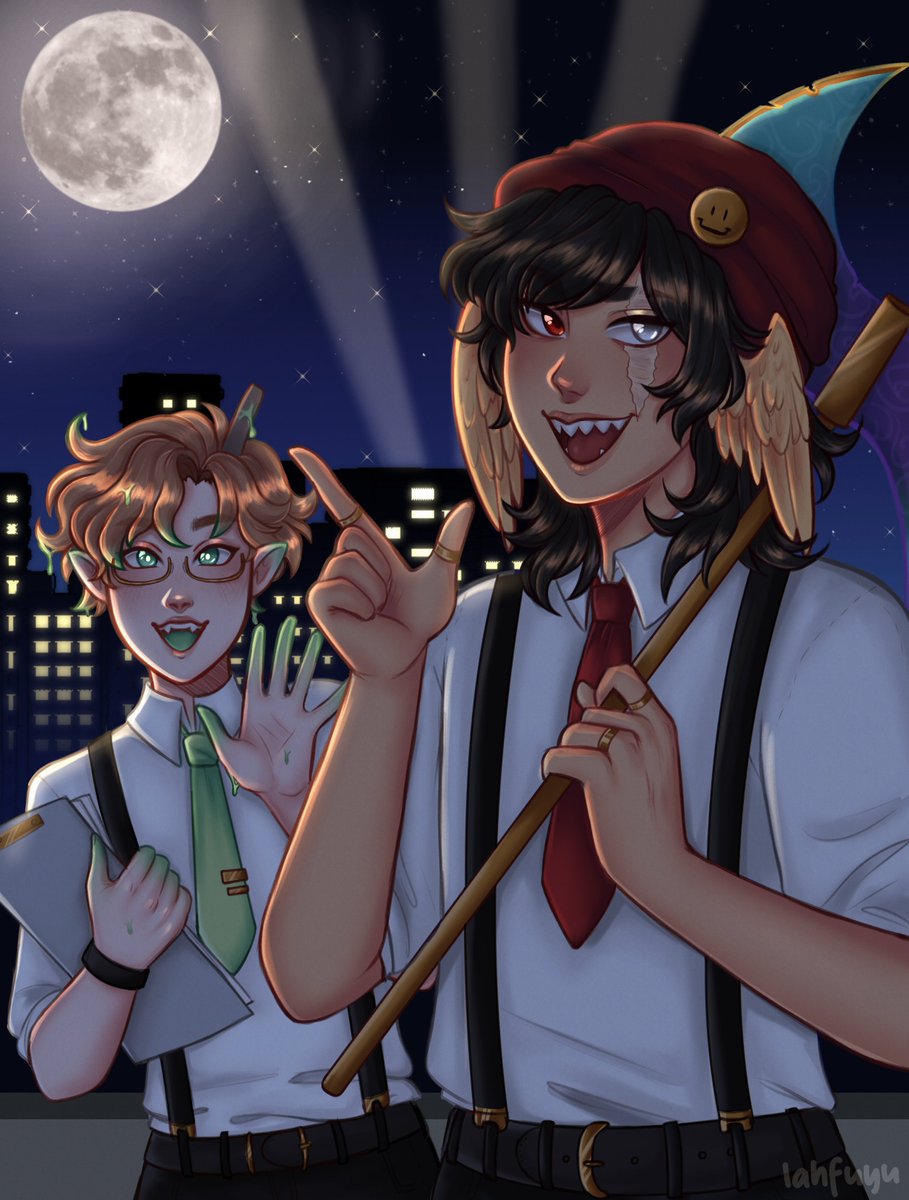 Iahlabean's tweet photo. Realized I never posted my piece for the @cDapduozine , I loved working on this! #quackity #dsmpfanart https://t.co/PSgCddSE44
