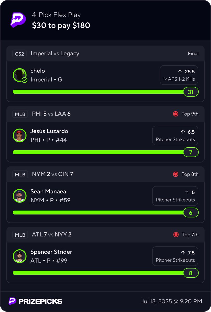 mdrharris's tweet photo. @U1timateDFS My second 10x win for the day! https://t.co/niAJHXXXcq