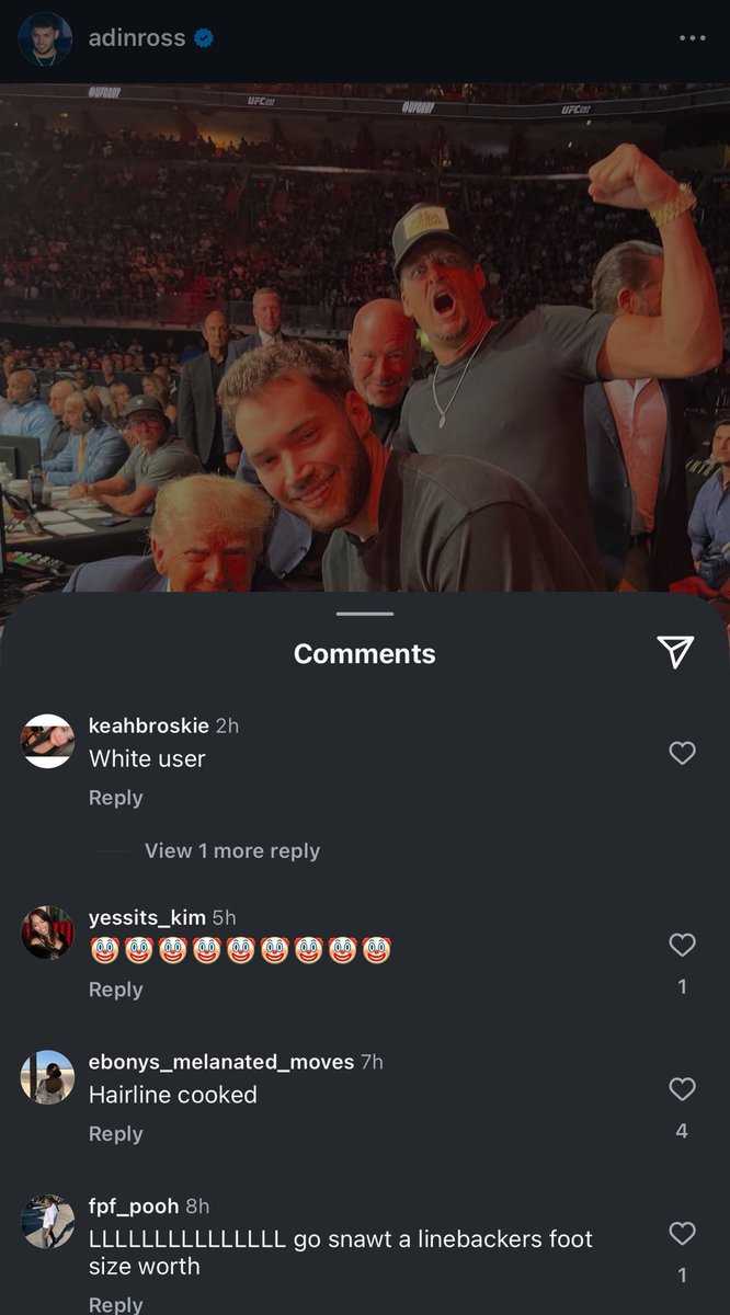THEY’RE LITERALLY SPAMMING HIS IG WITH HATE. LIKE EVERY SINGLE POST. WHO DO THESE NIGGAS THINK THEY ARE. THEY ACTING LIKE THIS IS SOME “GOTCHA” MOMENT. ADIN HAS DONE MORE FOR THE BLACK COMMUNITY THAN UR FAVORITE STREAMERS FUCK OFF WITH THIS SHIT
