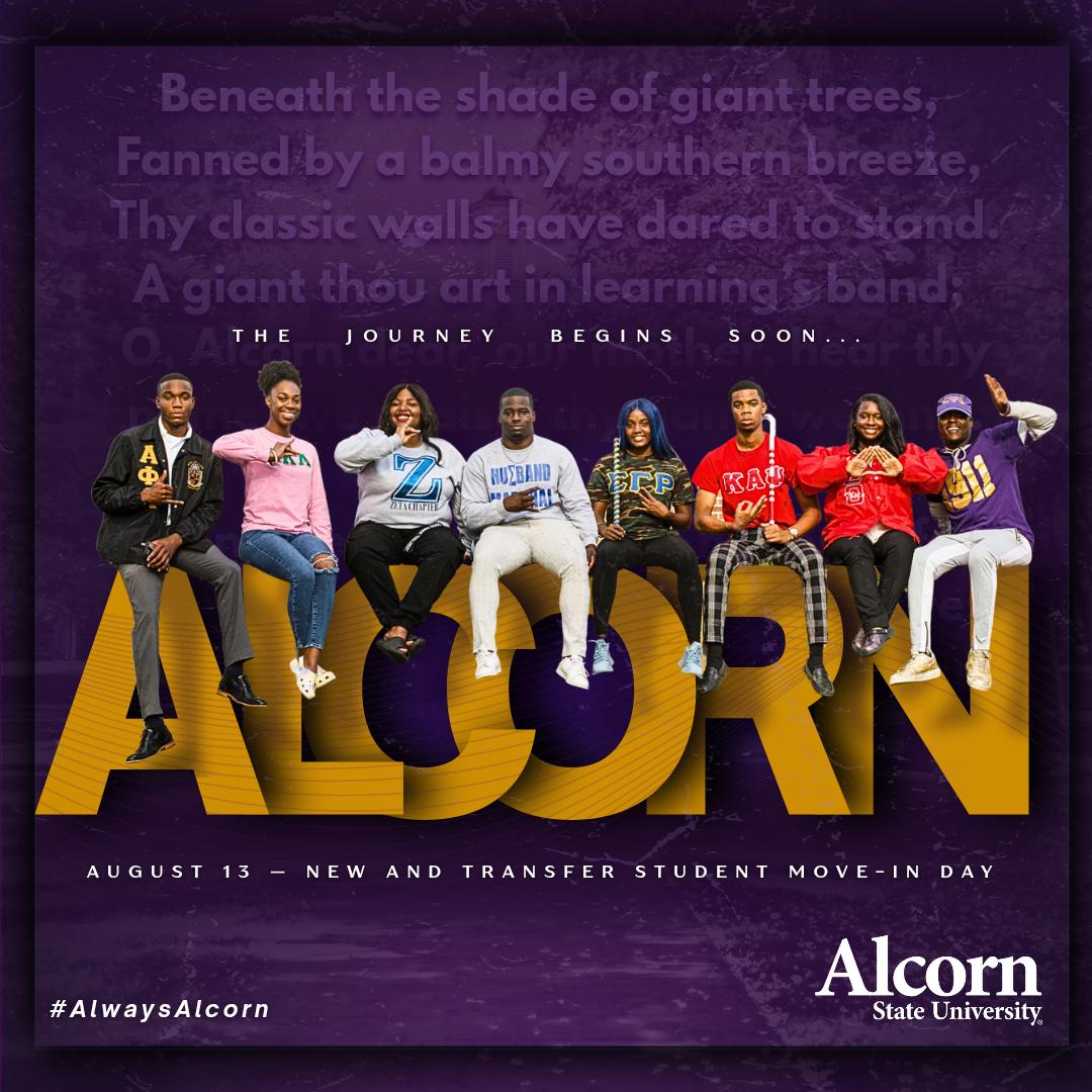 The journey begins soon, Braves! August 13 marks the start of an incredible adventure for our new &amp; transfer students on Move-In Day! Get ready to make history, build connections, and experience the Alcorn difference! We can't wait to welcome you home. #AlwaysAlways #BraveNation