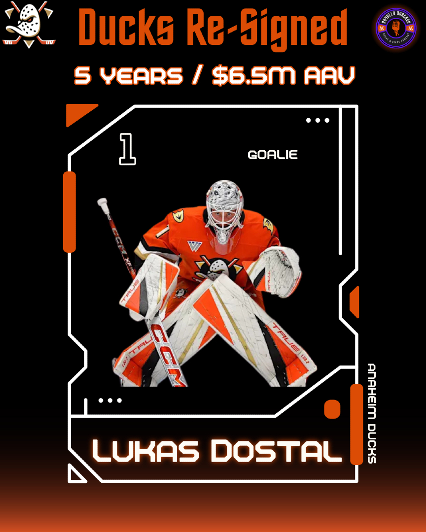 RoyallyQuacked's tweet image. 🧱 The wall stays up in SoCal.
Lukas Dostal is locked in as Anaheim’s #1 goalie—and he’s here to stay for the next 5 years. Ducks fans, the crease is in safe hands. 🧤🦆 #AnaheimDucks #LukasDostal #GoalieLife #RoyallyQuacked