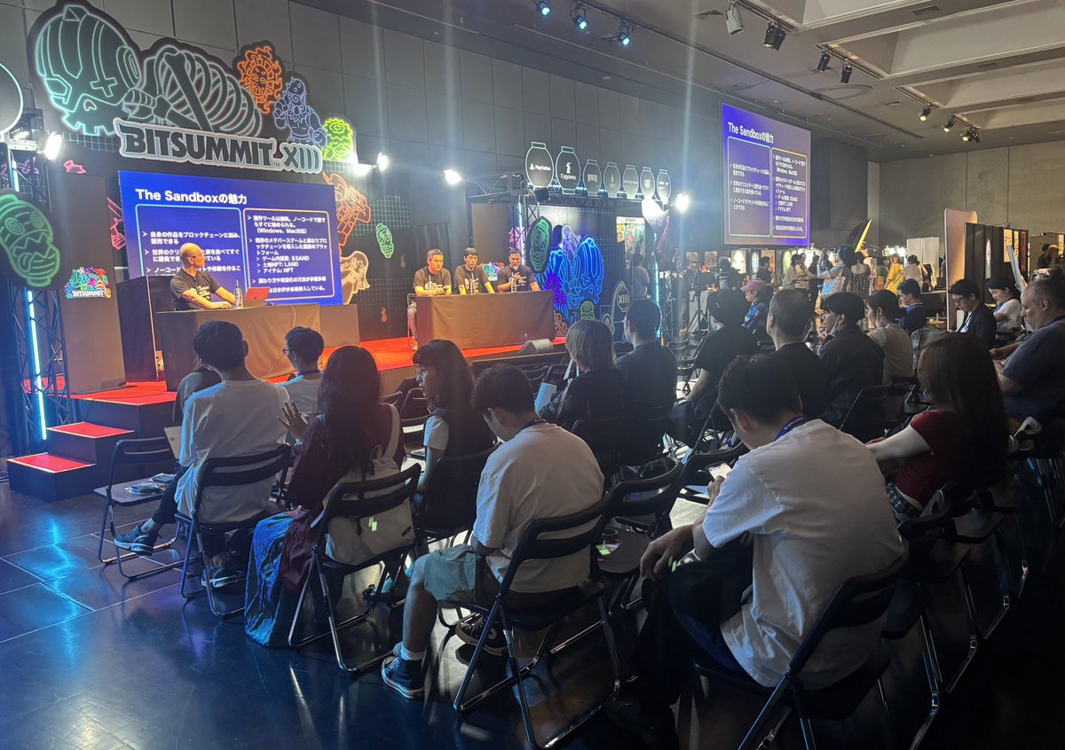 TheSandboxJP's tweet image. 🎮BitSummit 一般デイ、いよいよスタート🔥
会場ではThe Sandboxのゲーム制作&プレイの体験、ガチャやグッズ特別配布など盛りだくさん✨
昨日のビジネスデイも大盛況でしたが、今日からは誰でも参加OK!
京都みやこめっせ3FのIP1-22でお待ちしてます!
#BitSummit #TheSandboxJapan #メタバース…