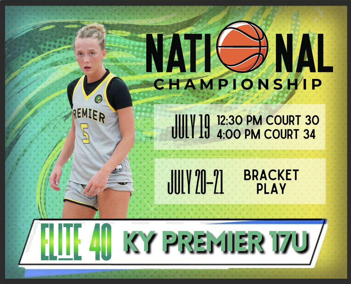Updated schedule. One last run! 💚💛<a href="/KentuckyPremier/">Kentucky Premier EYBL</a>