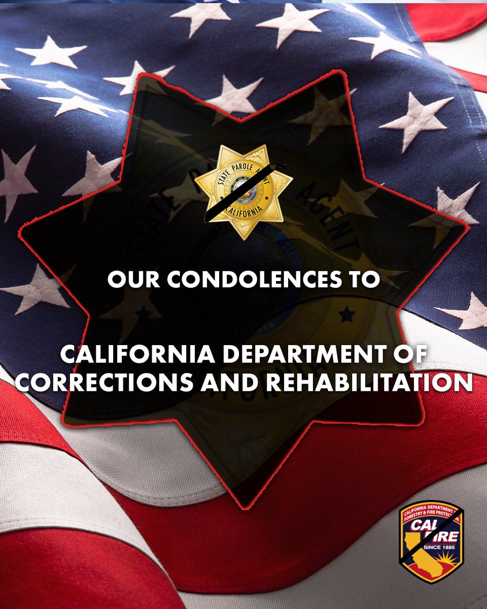 CAL_FIRE's tweet image. We are saddened to learn of the death of a @CACorrections Parole Officer who died in the line of duty. We extend our deepest condolences to the family, loved ones, and the entire CDCR community during this difficult time.
His service to the community will never be forgotten.