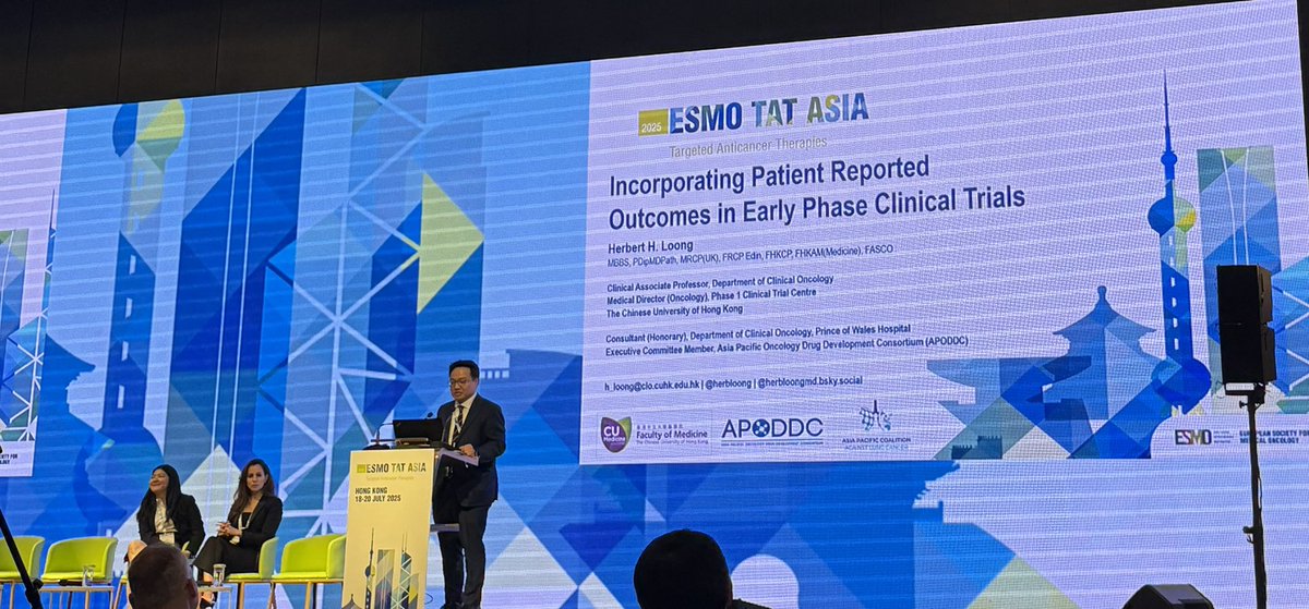 omalirp's tweet image. Prof @AyaHelali -precautions/pitfalls in reporting exploratory biomarker analyses (No single guideline addresses this); Prof @herbloong increasing importance of PROs in early phase clin trials incl dose esc decisions-it’s complicated! #ESMOTATAsia25 @myESMO