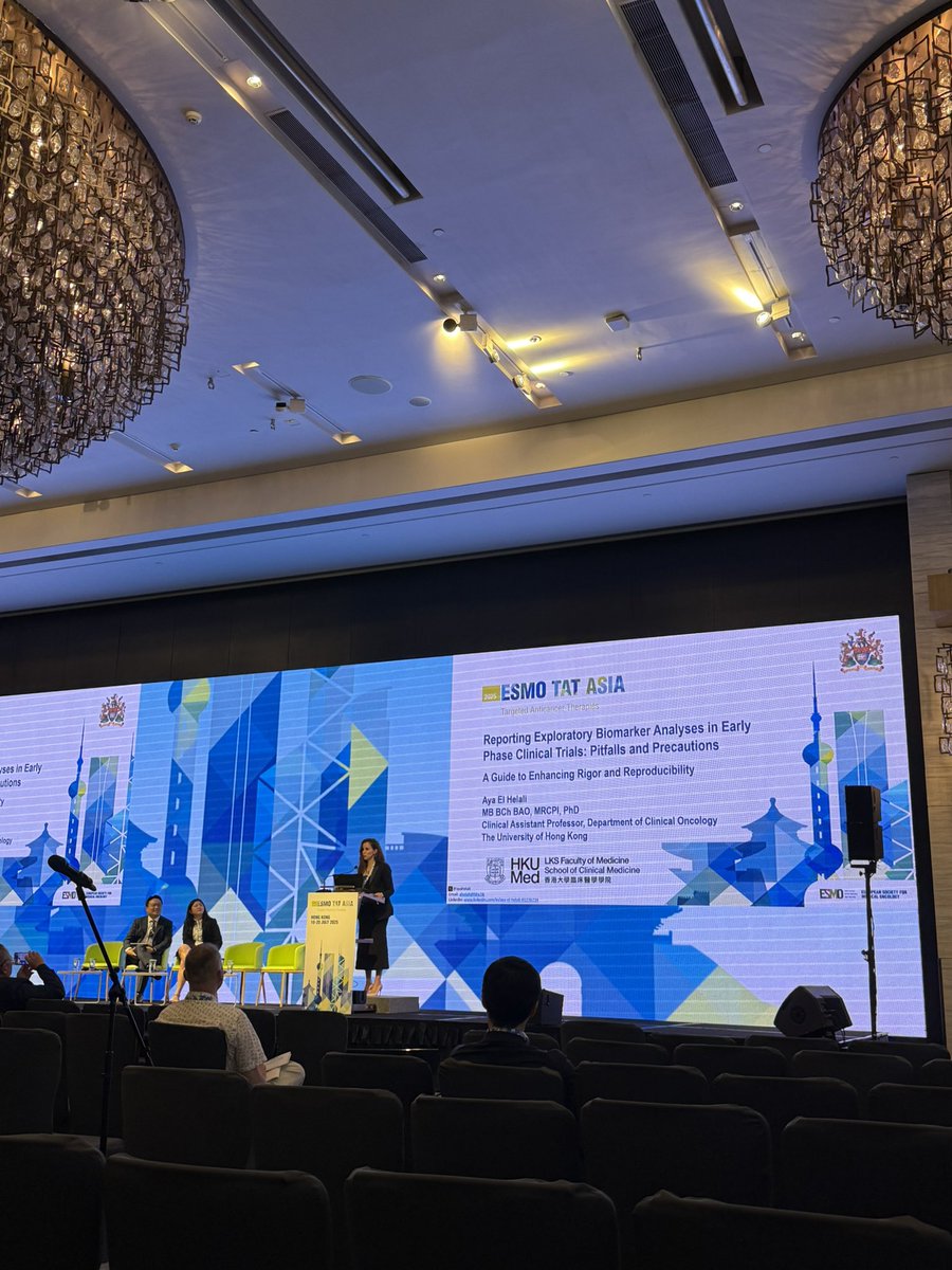 omalirp's tweet image. Prof @AyaHelali -precautions/pitfalls in reporting exploratory biomarker analyses (No single guideline addresses this); Prof @herbloong increasing importance of PROs in early phase clin trials incl dose esc decisions-it’s complicated! #ESMOTATAsia25 @myESMO
