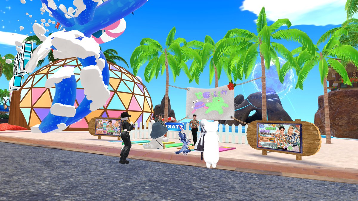 VRCDiscord's tweet image. 先週の土曜日は「🔰初心者案内&ジェイプラツアー」にご参加頂きありがとうございます!
ツアー終了後は、オープンしたてのVketパラリアルハワイへ!
ご質問や気になることがあれば、いつでも初心者プラザやVRC-JPのDiscordへ!
#VRChat #ジェイプラ #VRCJP