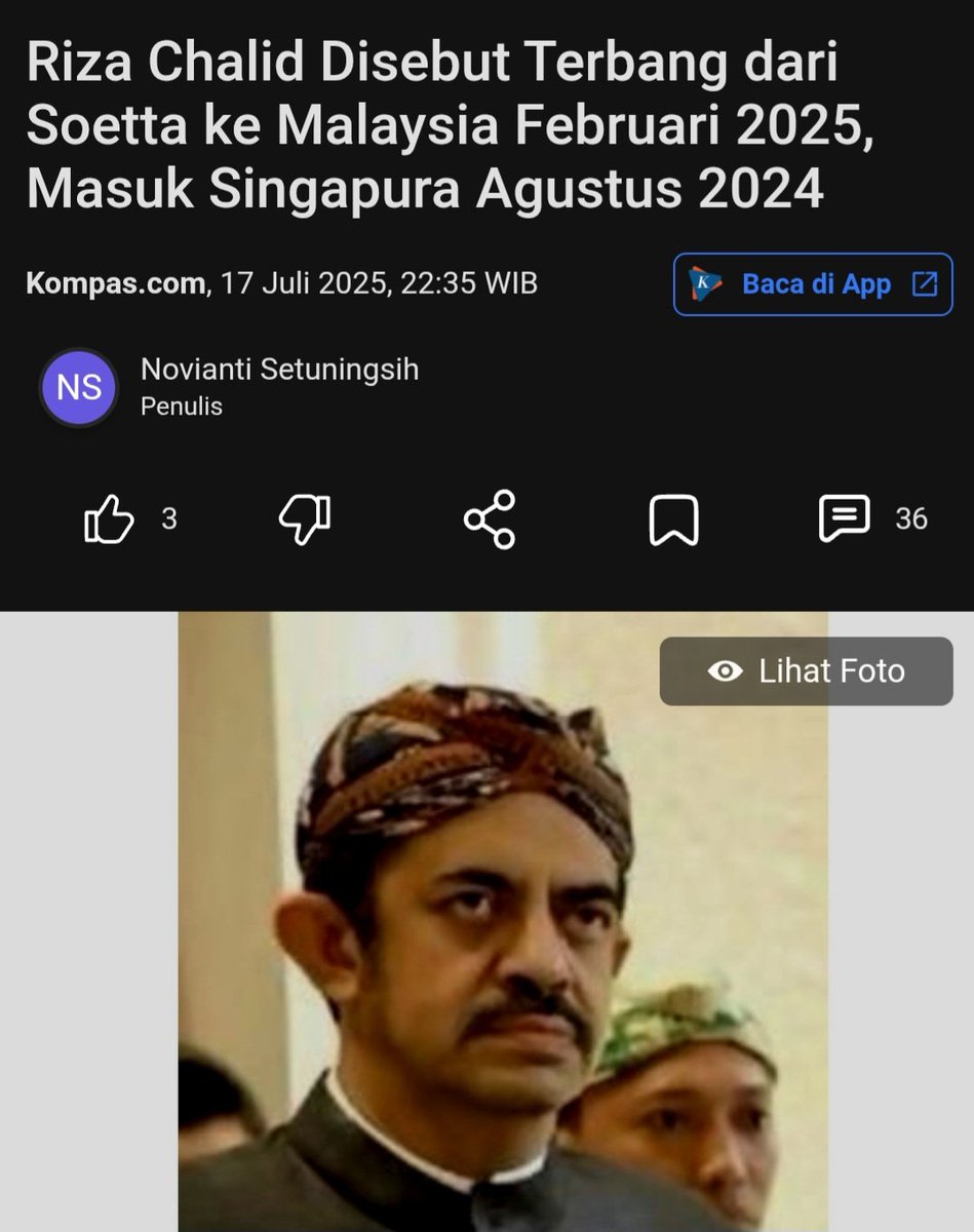 Menghilang begitu saja, Rupanya masuk ke singapura Agustus 2024, Tersangka tahun 2025.

Kira kira berapa lama Riza Chalid bisa ditangkap ?