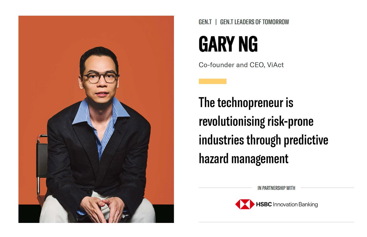 From reimagining jobsite safety to representing the future of tech leadership — our CEO Gary Ng has been named in <a href="/TatlerAsia/">Tatler</a> Gen.T 2025: Leaders of Tomorrow!  

🔗 Read the full feature: tatlerasia.com/people/gary-ng

#viAct #AIforGood #TatlerGenT #LeaderOfTomorrow #GaryNg