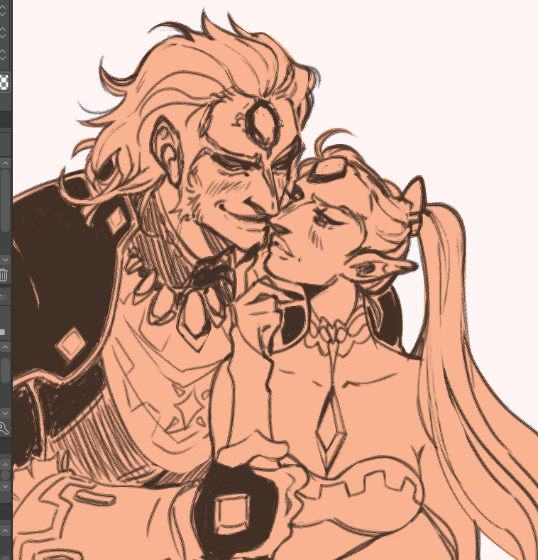 awfulwizard's tweet image. very rough thang that i wanna turn into a painting when i have time &lt;_&gt;
