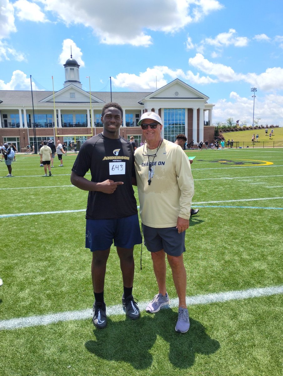 Had a great time at <a href="/AUTrojansFB/">Anderson Trojans Football</a> camp today <a href="/SFBruinFootball/">South Florence Football</a> <a href="/CoachCWard1/">Casey Ward</a> <a href="/CoachAHiggins_/">Aidan Higgins</a> <a href="/bobby_lamb/">Bobby Lamb</a>