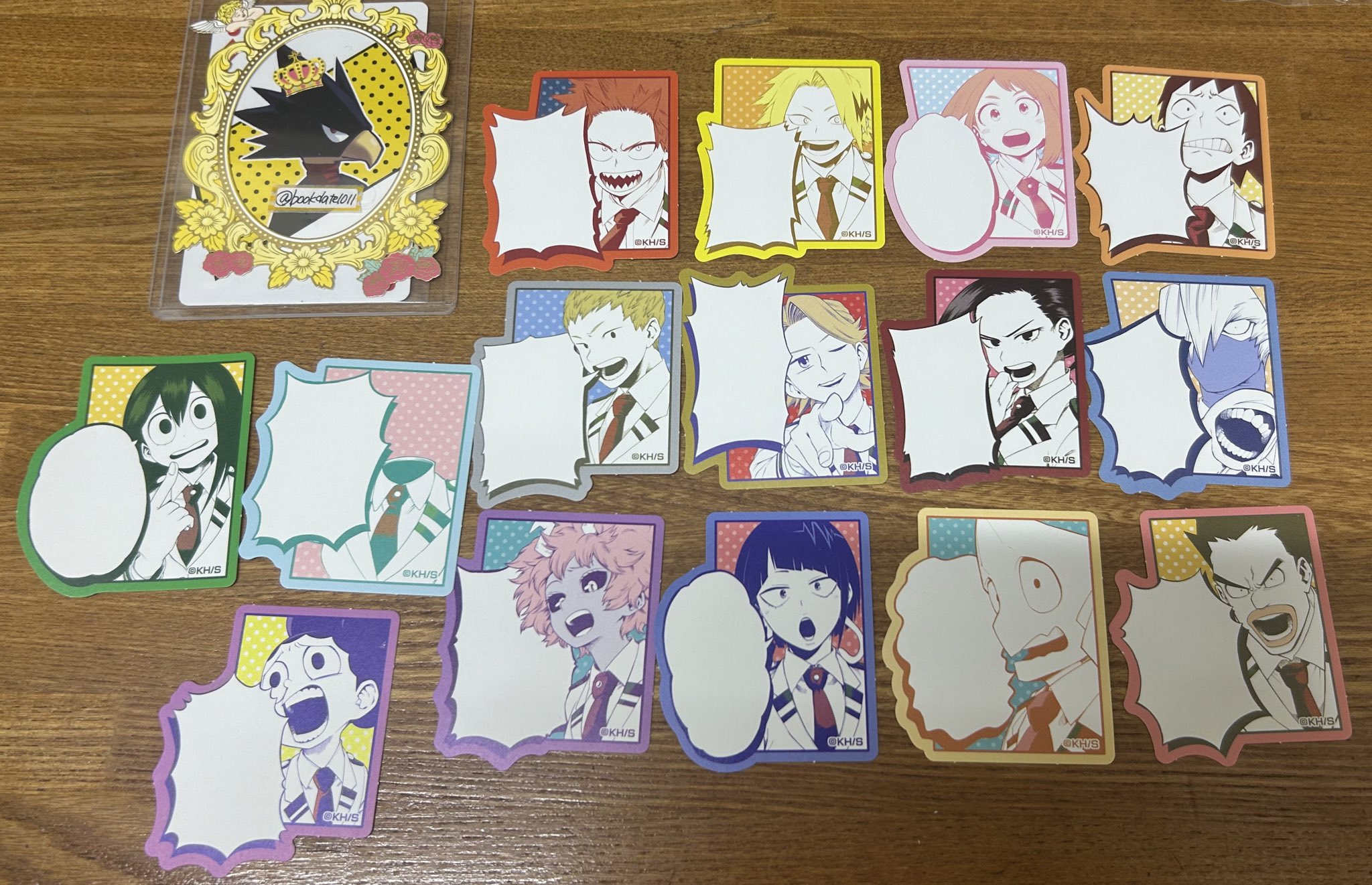 僕のヒーローアカデミア　原画展　1年A組　魂の叫びメッセージステッカー 僕のヒーローアカデミア 原画展 1年A組 魂の叫びメッセージ