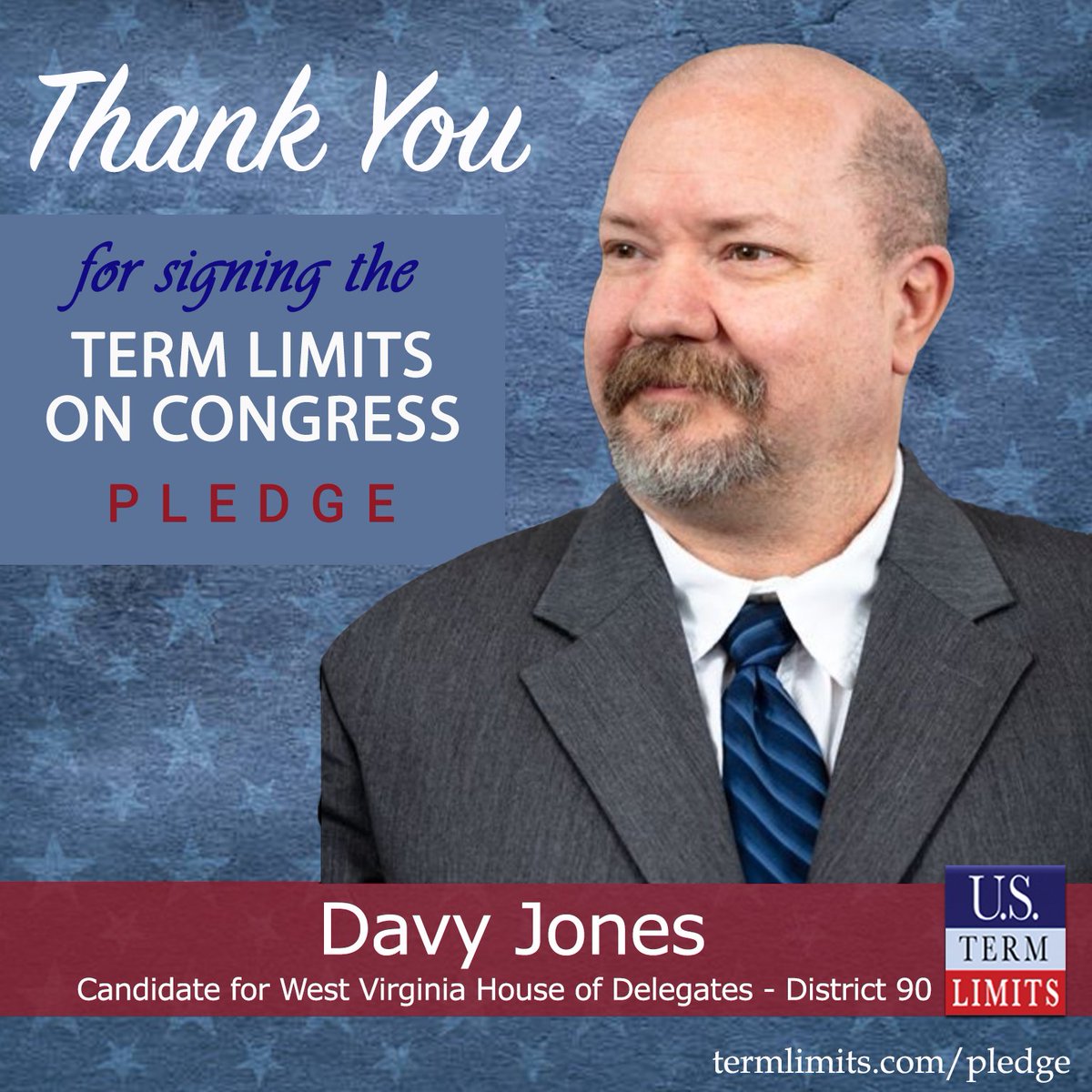 USTermLimits's tweet image. Thank you @vote4davyjones for signing the #termlimits on Congress pledge. termlimits.com/wp-content/upl…