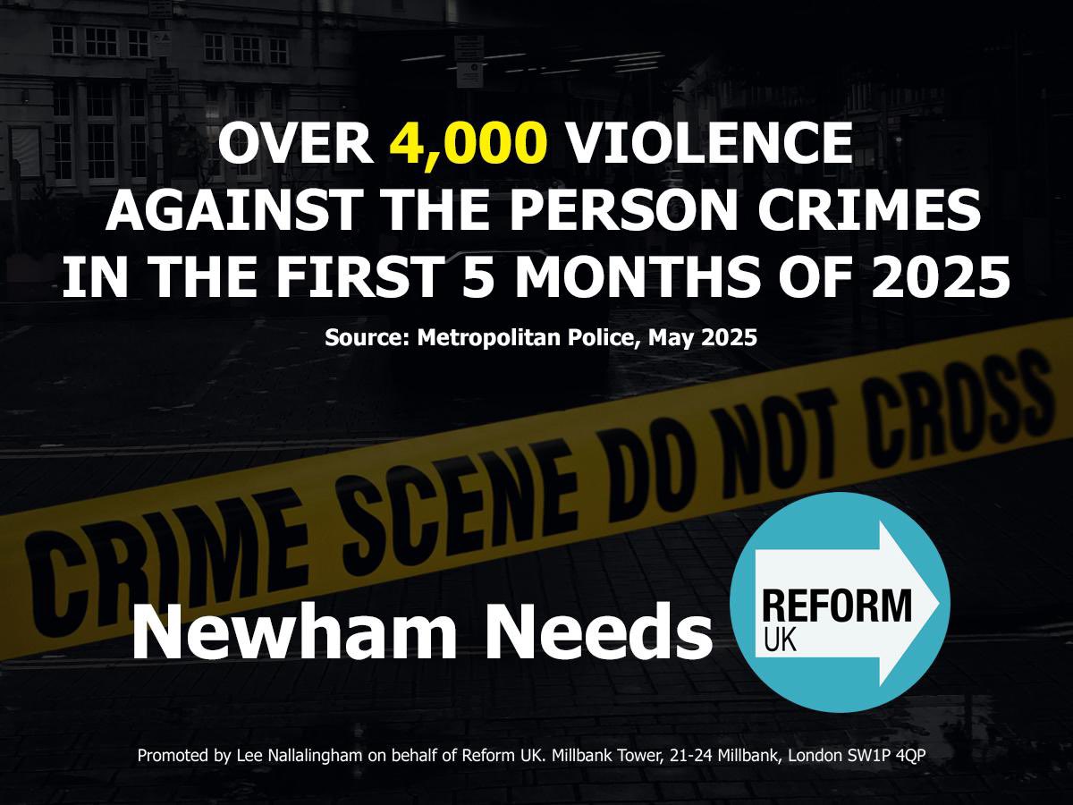LNallalingham's tweet image. 🥀 Labour have run Newham for 50 years — and look at the state it’s in.
You can’t blame anyone else for this.
Crime through the roof. Streets unsafe. Families living in fear.
This isn’t some recent failure. It’s five decades of mismanagement, excuses, and decline.
Newham…