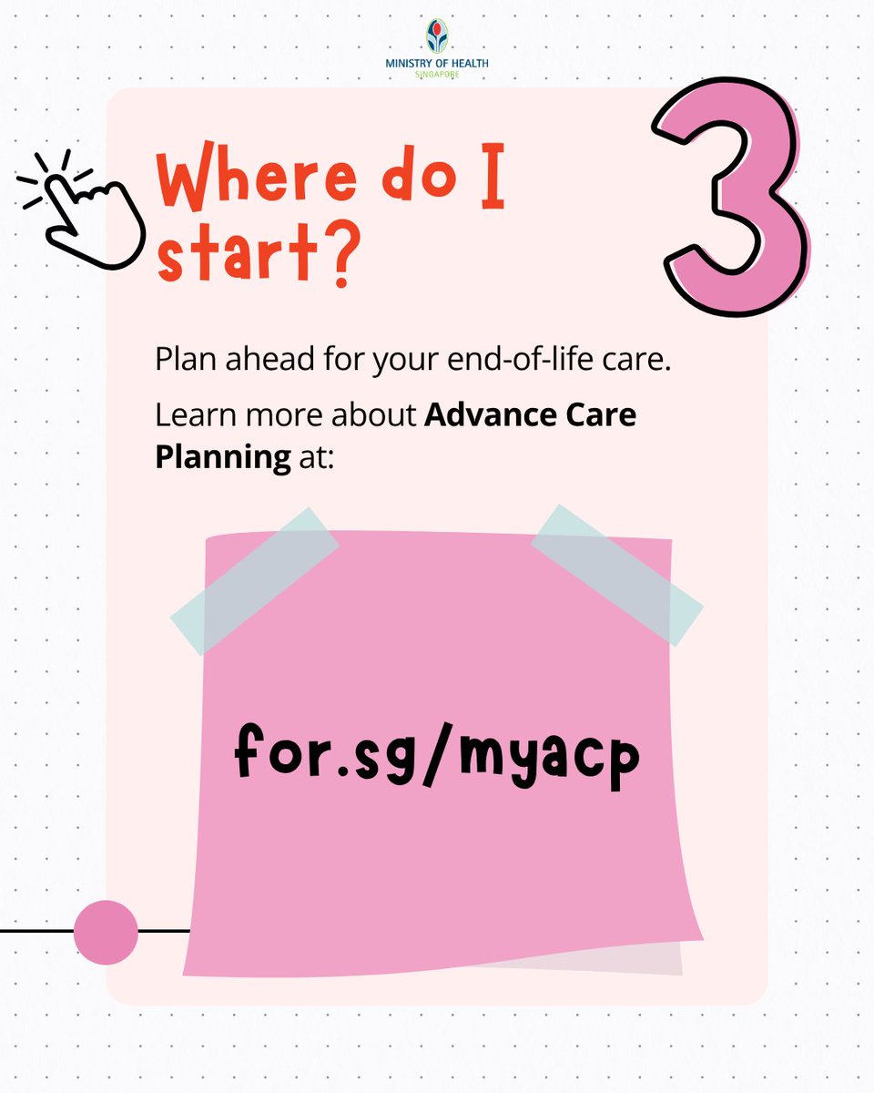 You can now make your Advance Care Plan online, for free, without the need to see a facilitator.
Plan ahead for your end-of-life care.
Learn more at: for.sg/myacp