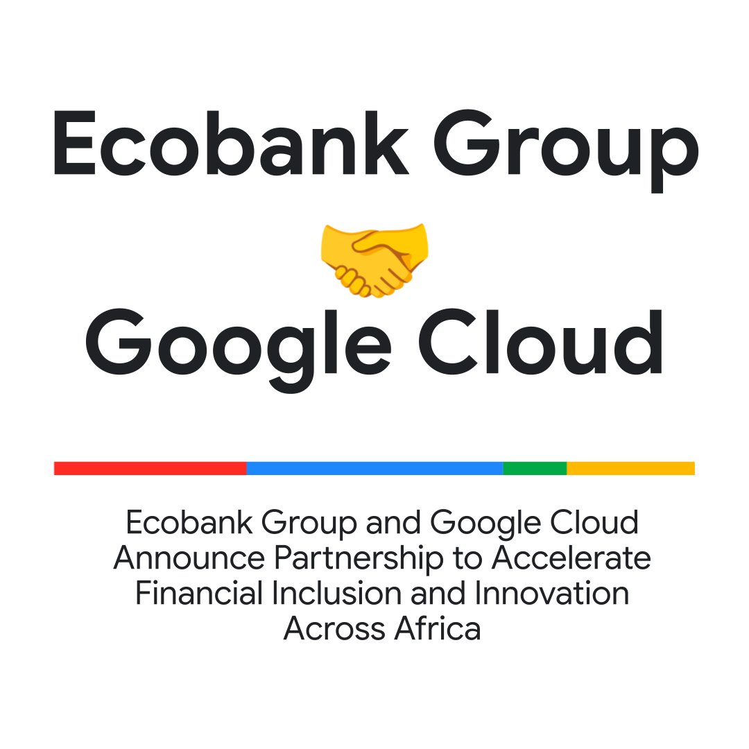 googlecloud's tweet image. We're collaborating with @GroupEcobank to help transform #FinServ through advanced analytics and AI, driving digital empowerment across Africa.
Ecobank with use our tech to strengthen its platform for enhanced digital banking, SME support, and more → goo.gle/4lXCVLP